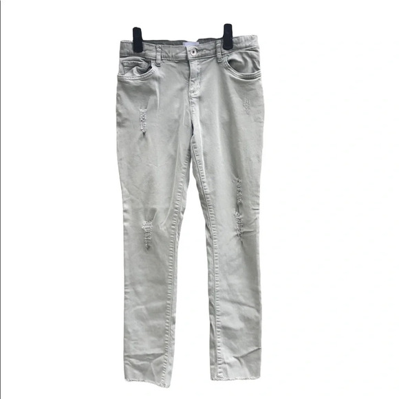 The Children's Place Other - CHILDRENS PLACE GIRLS DISTRESSED LIGHT GREEN PANTS